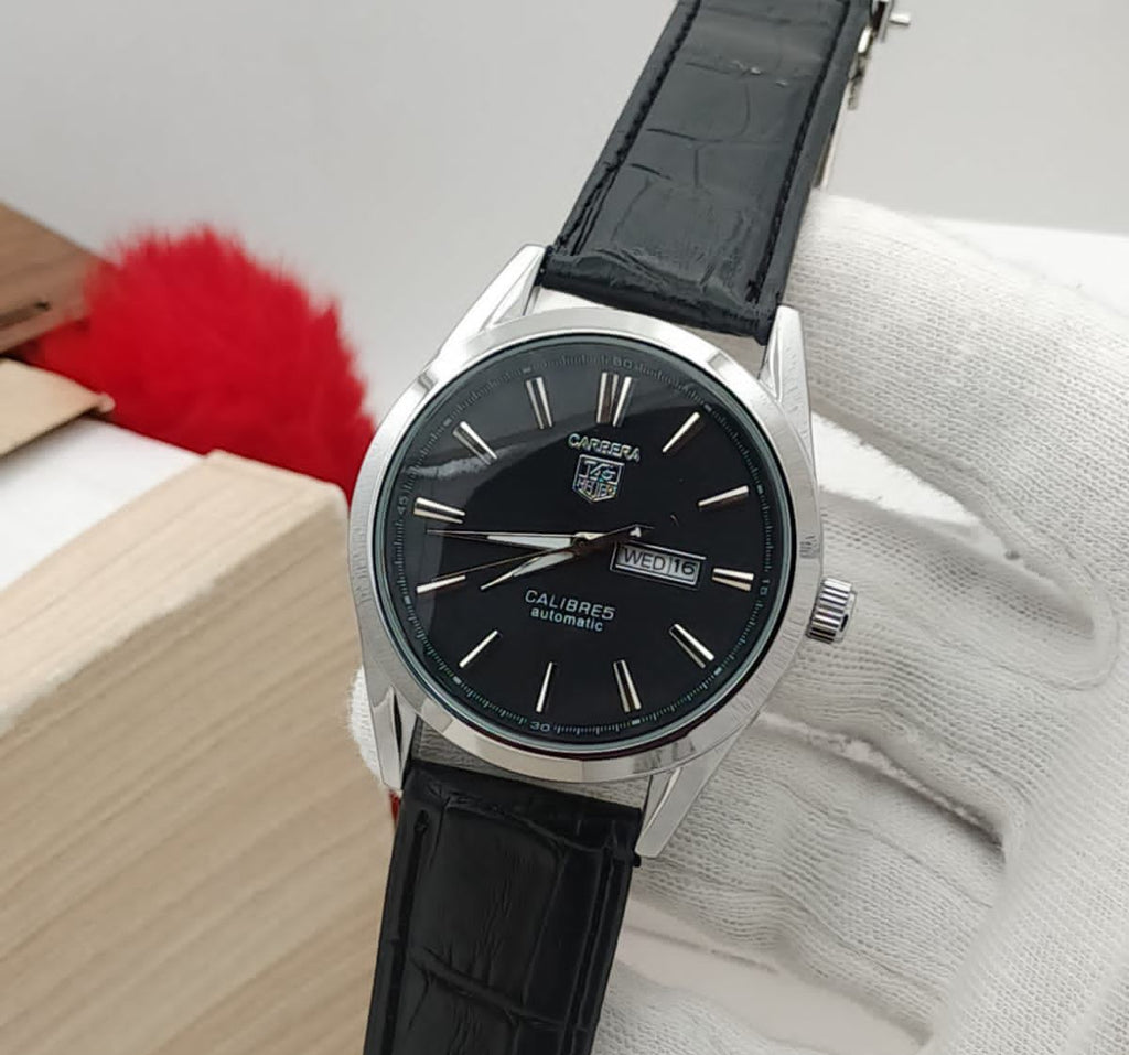 Carrera Calibre 5 - Luxury Swiss Watch With Leather Strap - Best Quality Analog Watch For Men