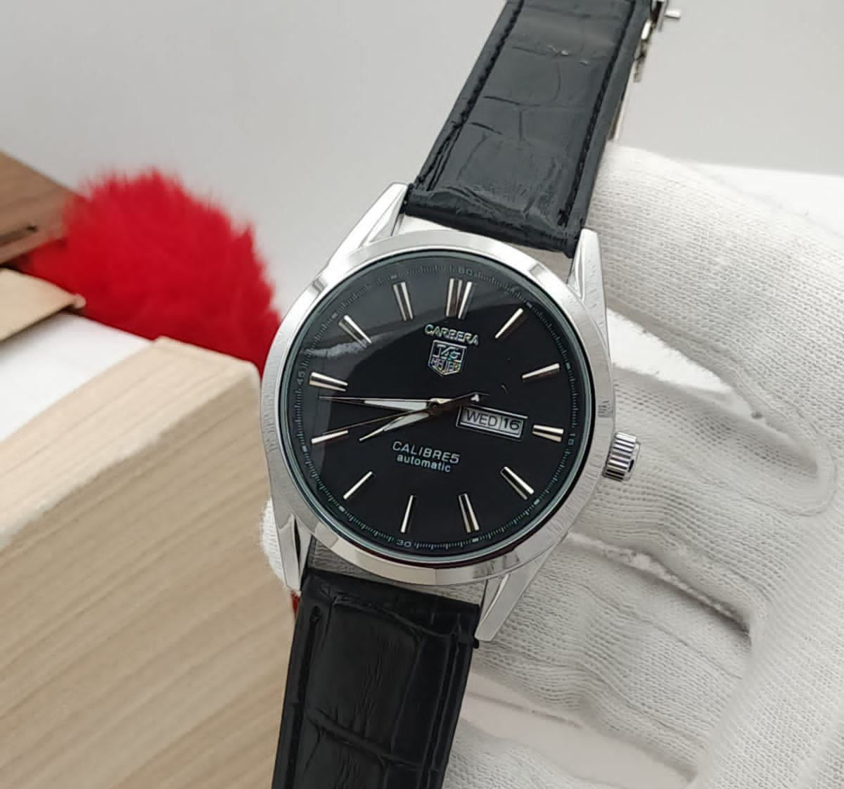 Carrera Calibre 5 - Luxury Swiss Watch With Leather Strap - Best Quality Analog Watch For Men